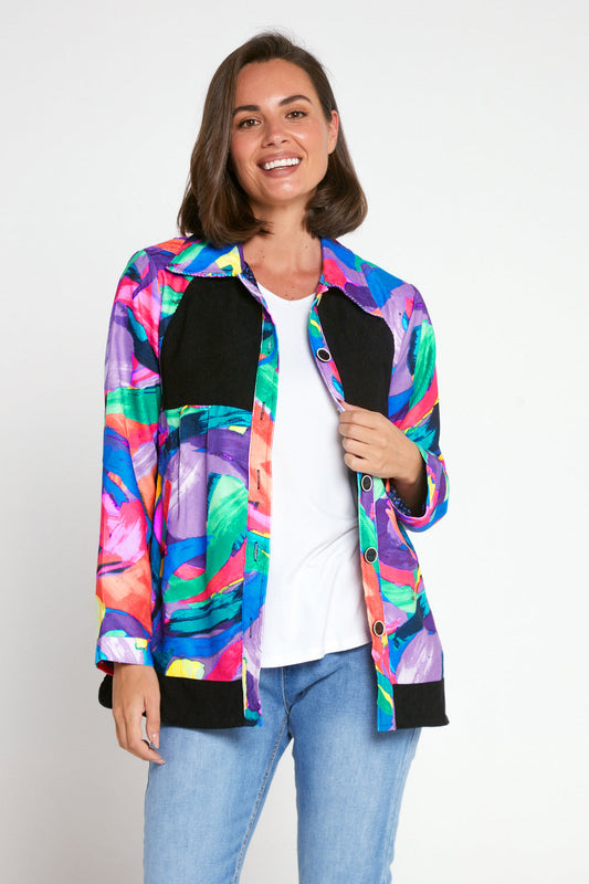 Phoenix Corduroy Jacket - Rainbow Swirl