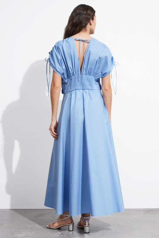 Floral Appliqué Midi Dress