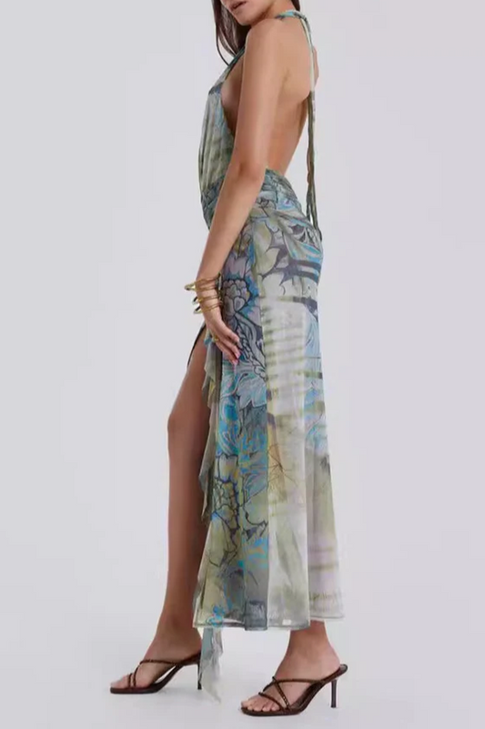 Cindy Plunge Maxi Dress