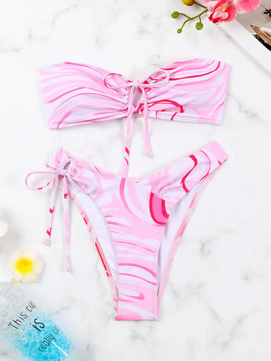 Blueberry On Your Eyes Bandeau Bikini