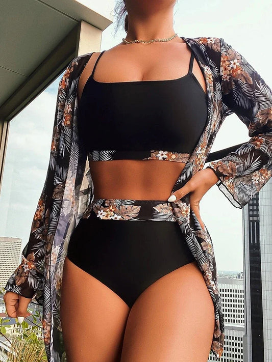 Luxe Strappy Swimsuit – Floral Dream – Sunset Muse