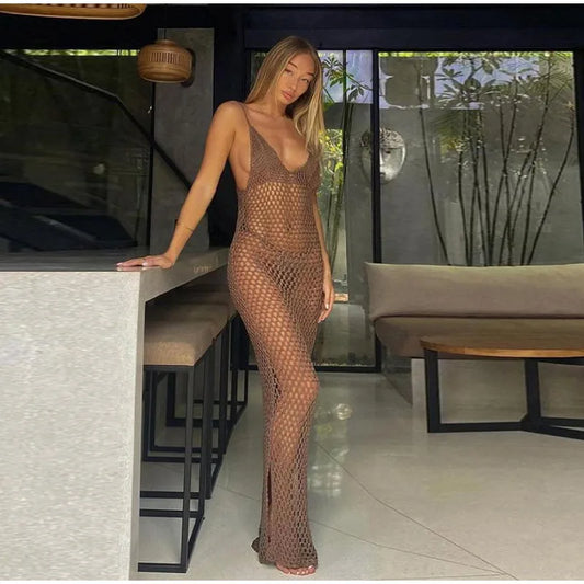 Orange Halter Breezy Kaftan