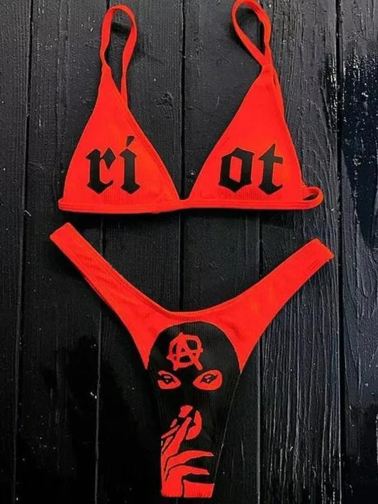 Boho High-Waist Bikini – Golden Hour – Sunset Muse