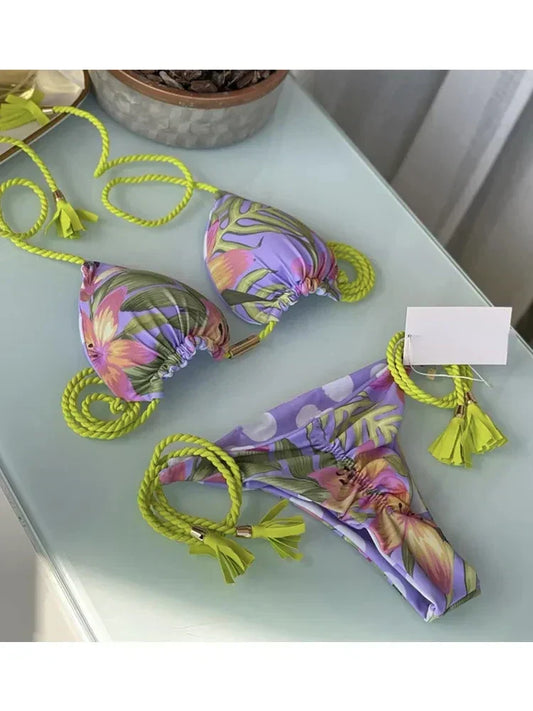 Glam Bikini – Halter Luxe – Azure Tide