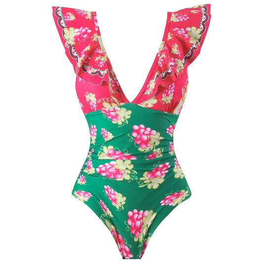 Bold Swimsuit – Floral Dream – Azure Tide