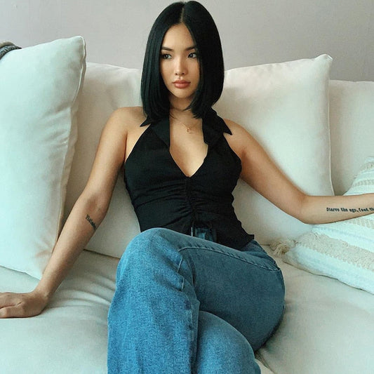 No Taking Back Drawstring Tops