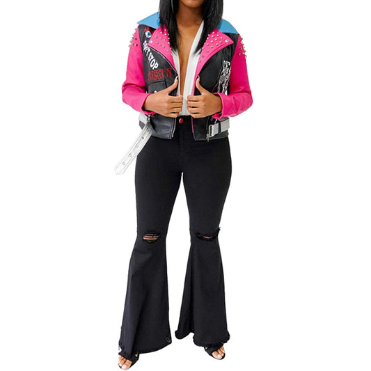 See That Light Fuchsia Printed Polished Jacket