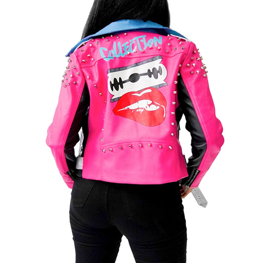 See That Light Fuchsia Printed Polished Jacket