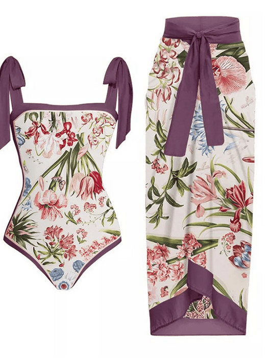 Romantic Strappy Swimsuit – Midnight Swim – Azure Tide