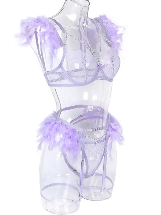 Angel In Disguise 4-Piece Cosplay Lingerie Set