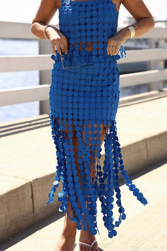 Riviera Rhythm Skirt – Circle Fringe Maxi