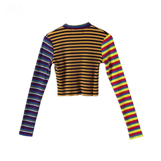 Bumblebee Striped Cropped Top