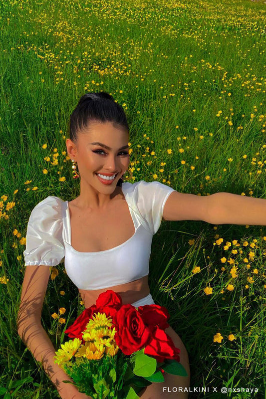 Allure Strappy Swimsuit – Tropical Bloom