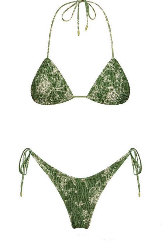 Romantic Cut-Out Bikini – Floral Dream