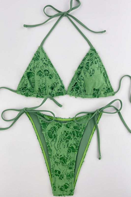 Glam High-Waist Bikini – Crisscross Style