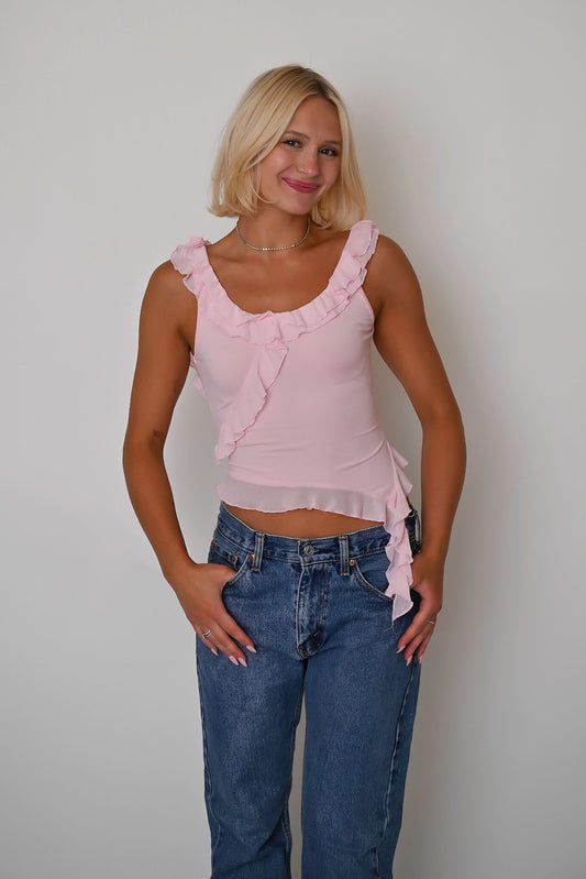 Girly Vibes Top- Pink
