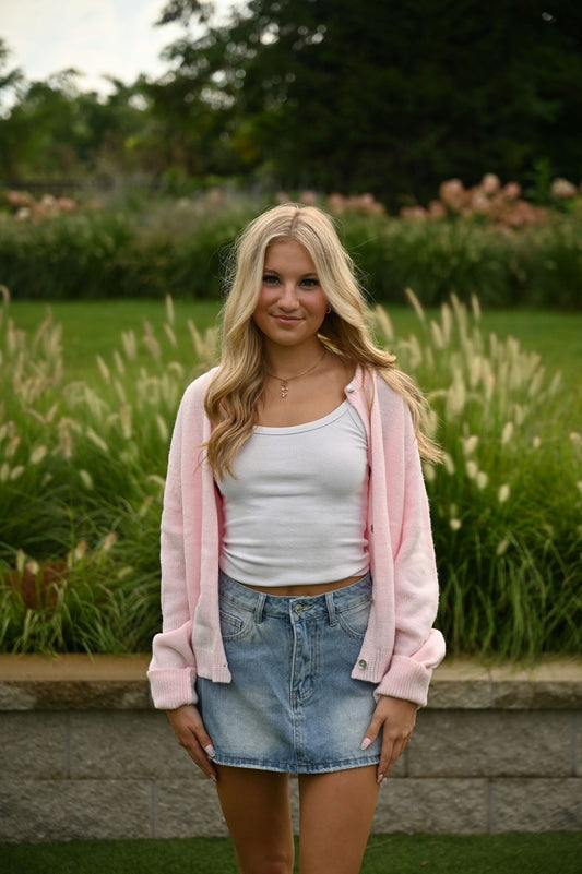 Pastel Cardigan- Pink
