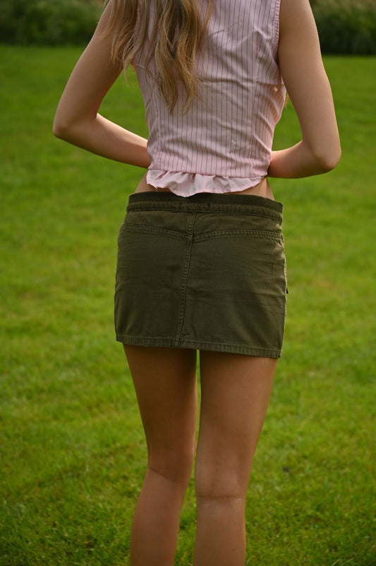 Green Cargo Skirt