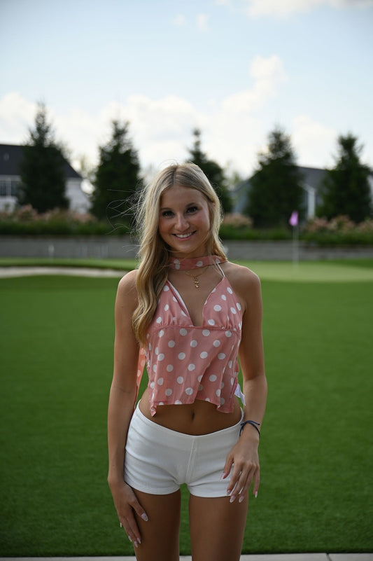 Strawberry Polka Dot Top