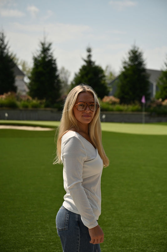 Crossover Sweater - White