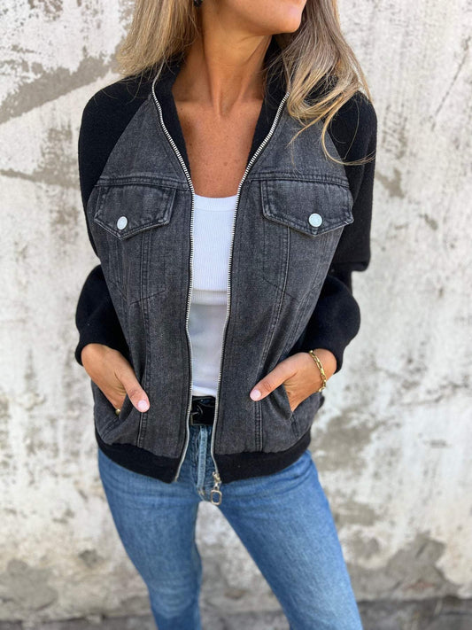 Ruth™ Cozy and Stylish Denim Fleece Jacket