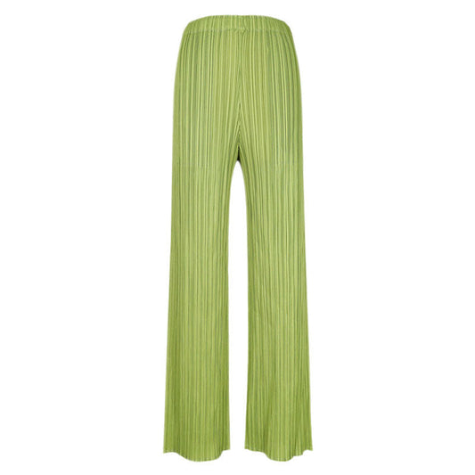 Luxury Solid Color High Waist Ankle Length Straight Leg Pleated Pants