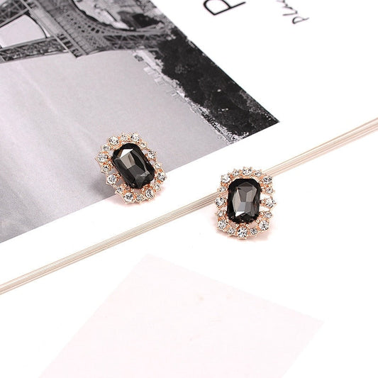 Korean Elegant Crystal Rhinestone Long Drop Earrings