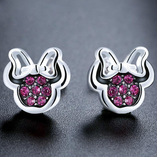 Luxury 925 Sterling Silver Cute Stud Earrings