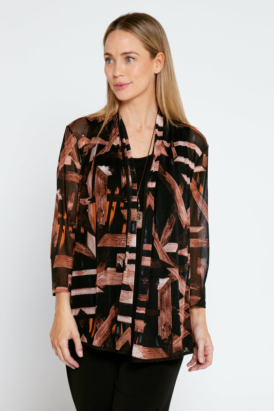 Manhattan Mesh Jacket - Black Coffee