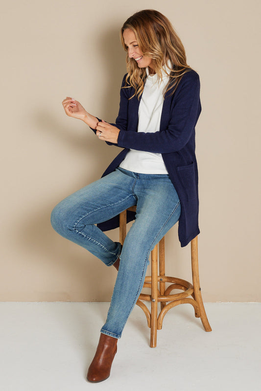 Salima Knit Cardigan - Navy