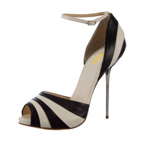 Girls in Black and White Stiletto