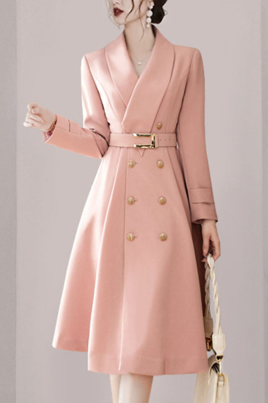V-Neck Trench Coat