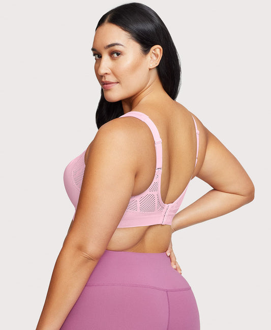 No-Sweat Mesh Sports Bra Pink