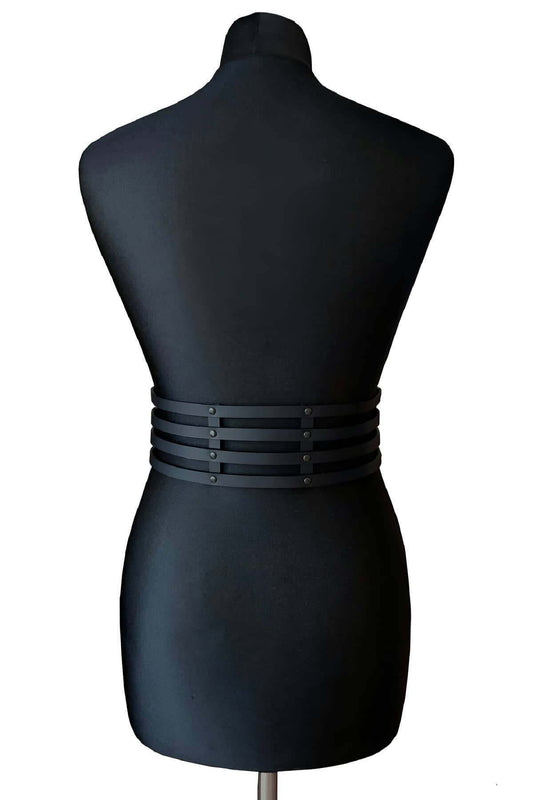 Leather Women's Leather Four Row Waist Belt