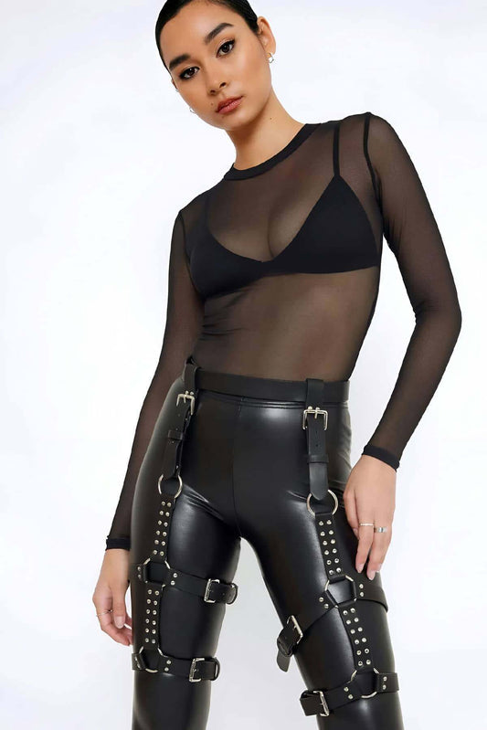 Leather Belt Leg Harness