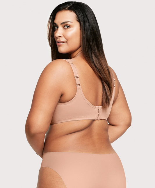 Low Cut WonderWire Lace Bra Cappuccino