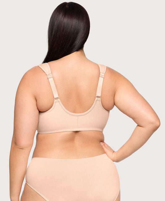 Front-Closure Cotton WonderWire Bra Cafe