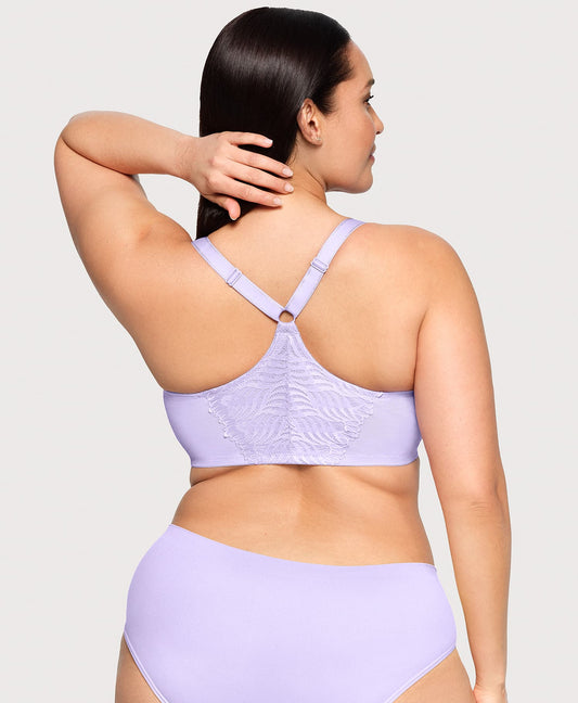 Front-Closure T-Back WonderWire Bra Soft Lilac