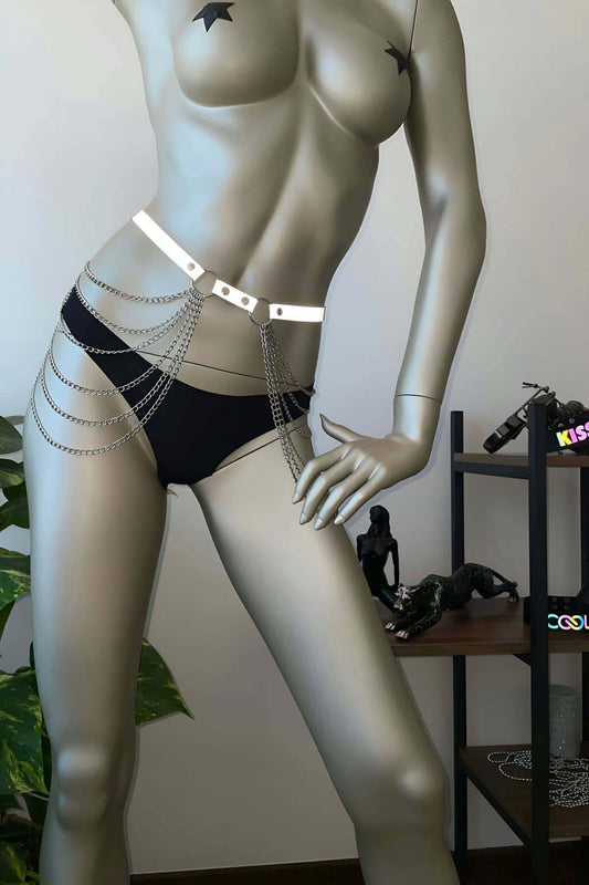 Chain and Reflective Harness Waist Belt