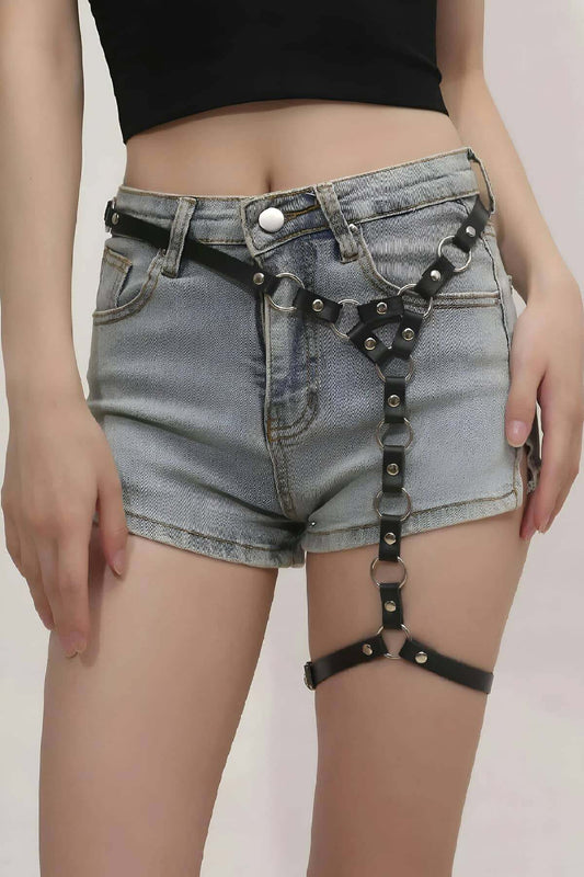 Fantasy Leather Single Leg Harness