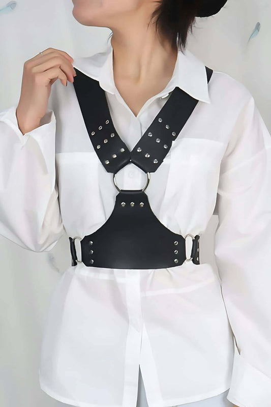 Shirt Belt, Dress Belt, Stylish and Stylish Leather Chest Harness Belt