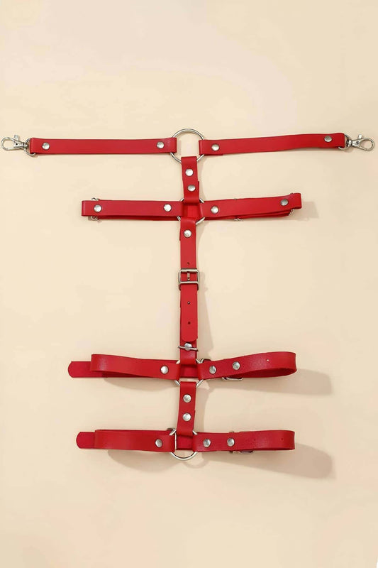 Stylish Leather One Leg Garter Harness