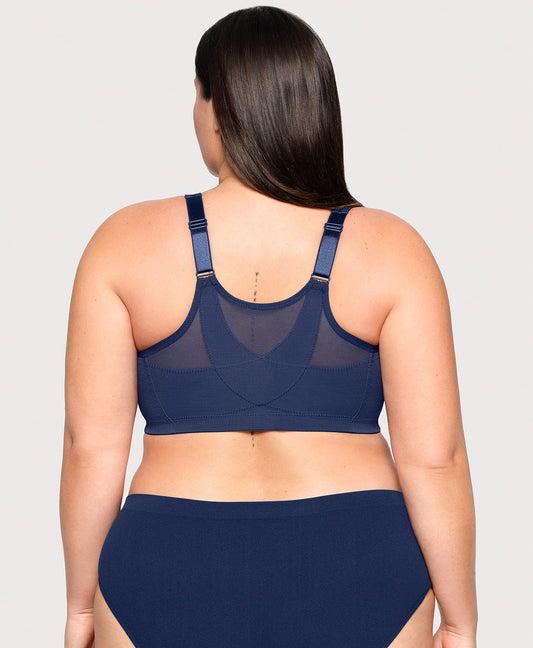 MagicLift Front-Closure Posture Back Bra Blue Band | 54