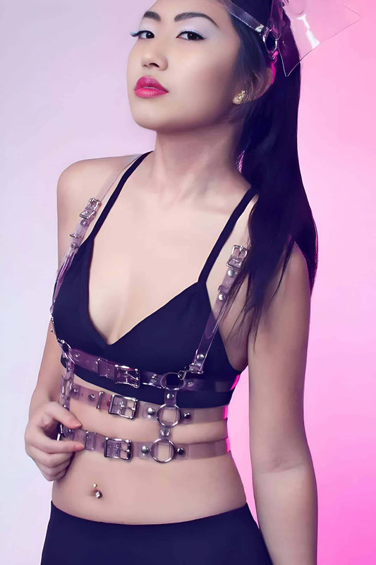 Transparent Shoulder Strap Dress Belt, Crop Belt, Blouse Belt