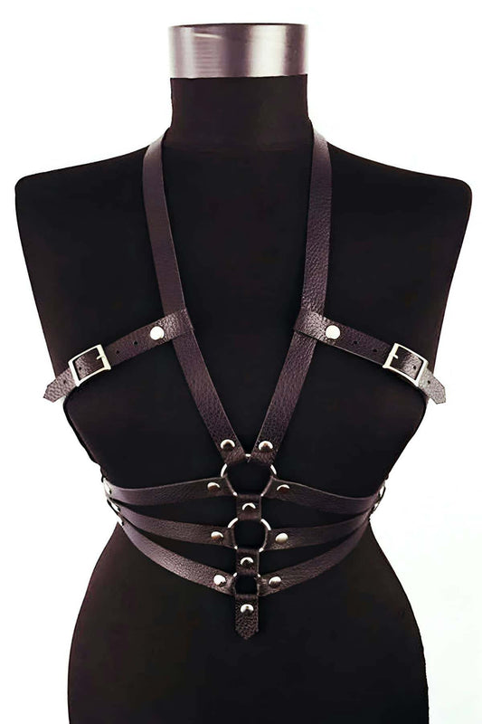 Special Production Leather Model - leather corset harness
