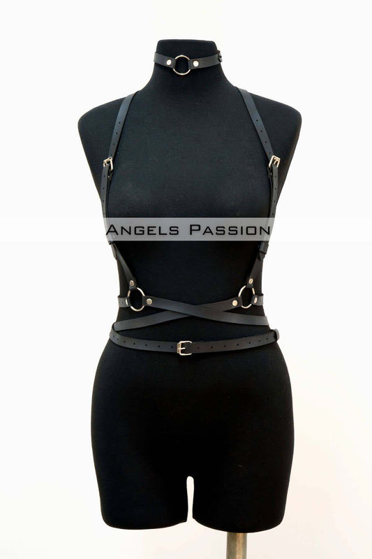 Leather Belt, Dress Belt and Choker Set