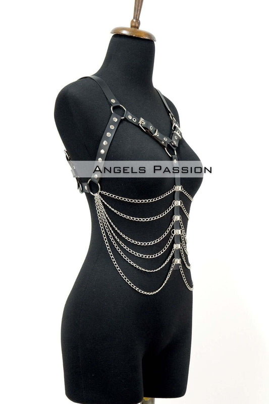 Large Size Chain Chest Harness