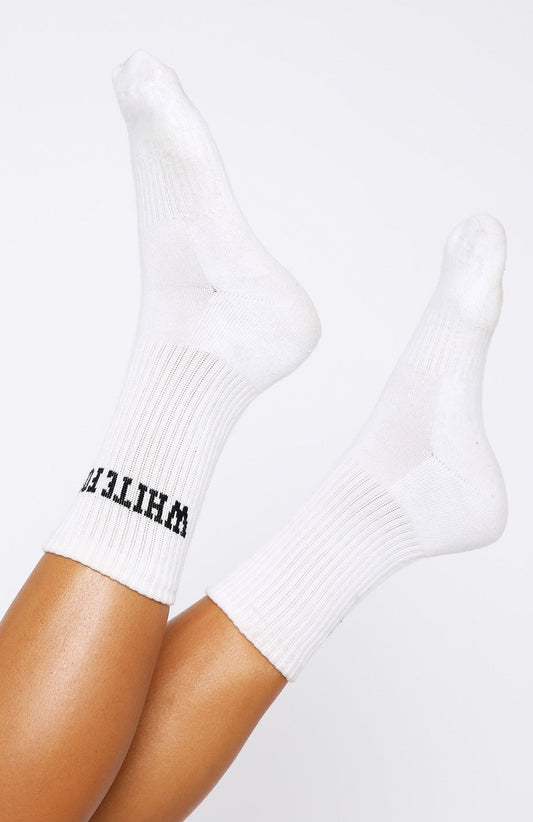 Decade Classics Varsity Socks White