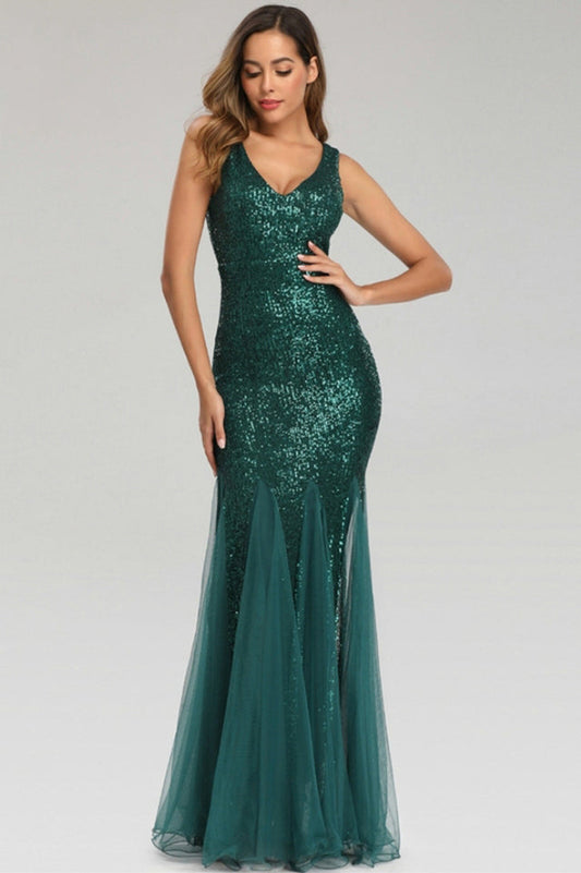 Adeline Sparkly Sequin Fishtail Gown