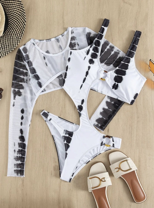 Elegant Strappy Swimsuit – Sun-Kissed – Azure Tide